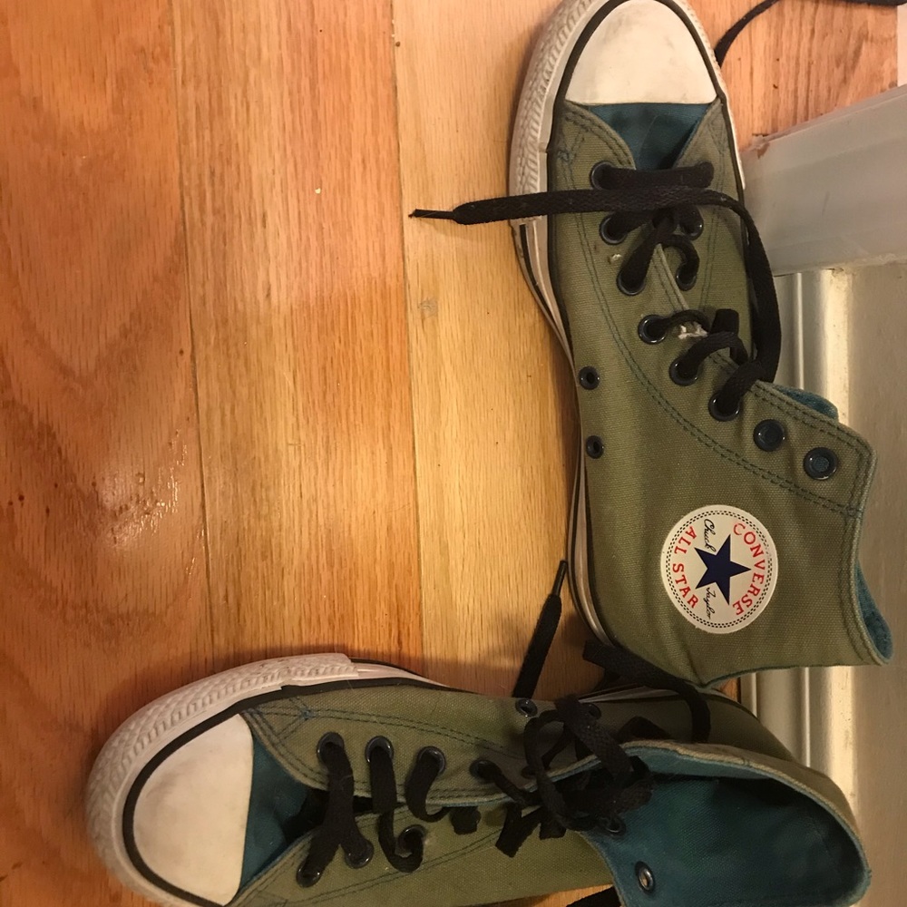 Converse All Star high ankle green/blue Size 8.5/9